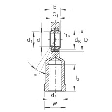 FAG Cabeças articuladas - GIR45-DO-2RS