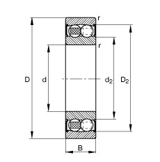 FAG Rolamento autocompensador de esferas - 2309-2RS-TVH