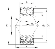 FAG Rolamento angular - 3309-BD-XL-2Z-TVH