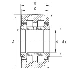 FAG Rolos de apoio - PWTR45100-2RS-RR-XL