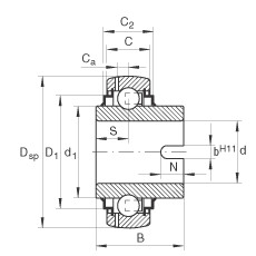 Rolamentos GLE20-KRR-B INA