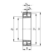 FAG Rolamento autocompensador de rolos - 22309-E1-XL-K