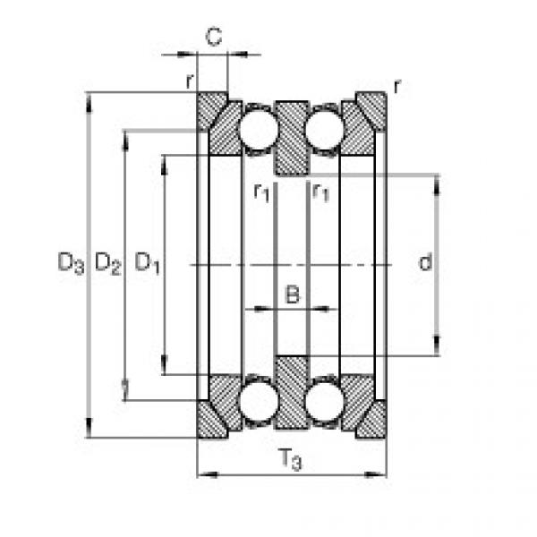 FAG Rolamento axial de esferas - 54311 + U311 #1 image